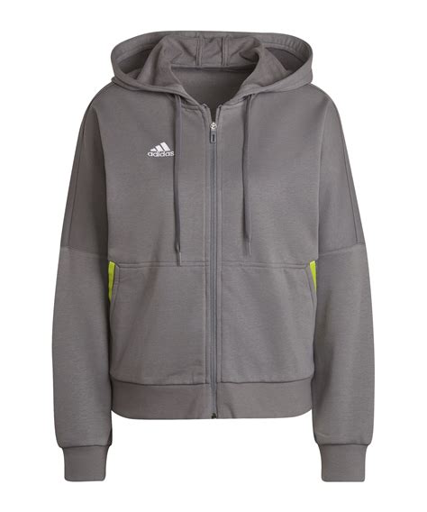 adidas kapuzenjacke damen grau|Graue Kapuzenjacken .